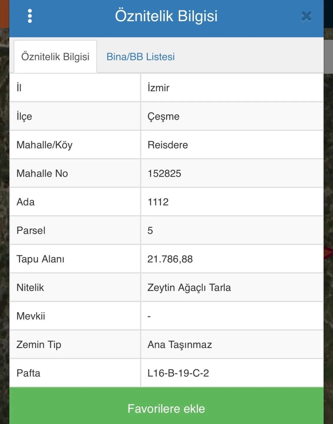 Çeşme Reisdere'de 21.786 m² Zeytinlik Satılık Tarla — fotoğraf 1